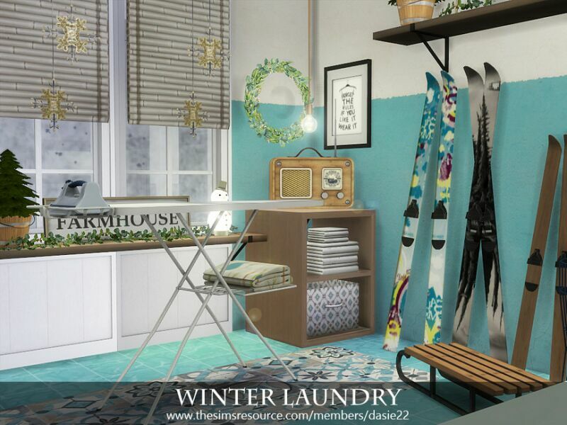 sims 4 cc winter laundry by dasie2 4