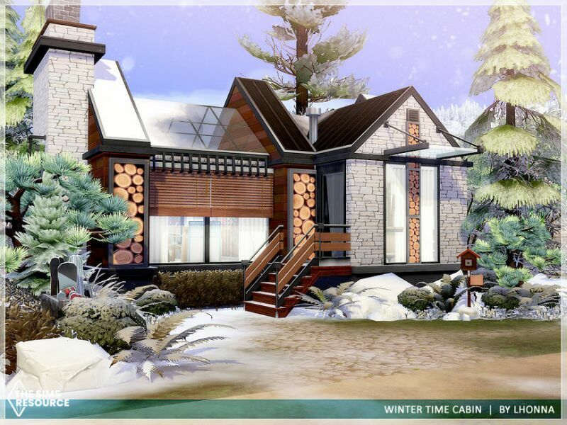 sims 4 cc winter time cabin no cc by lhonna 2