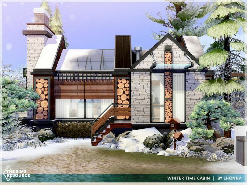 sims 4 cc winter time cabin no cc by lhonna 3