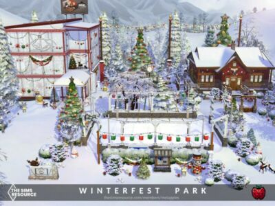 Winterfest Park – NO CC By Melapples Sims 4 CC