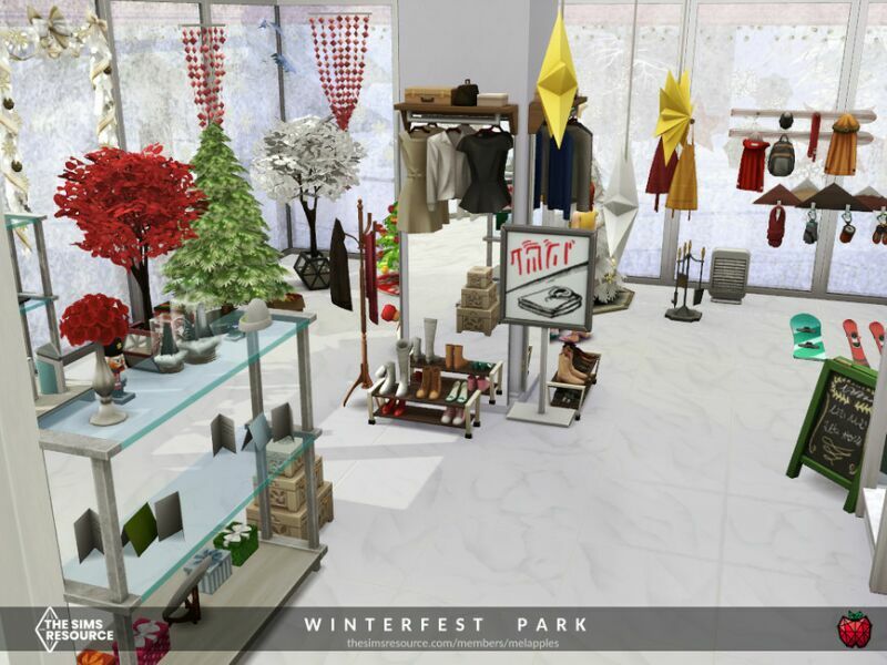 sims 4 cc winterfest park no cc by melapples 5