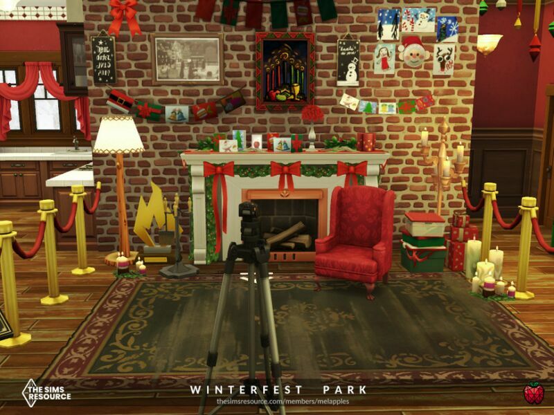 sims 4 cc winterfest park no cc by melapples 7