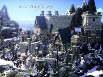 Wolf Cave By Virtualfairytales Sims 4 CC