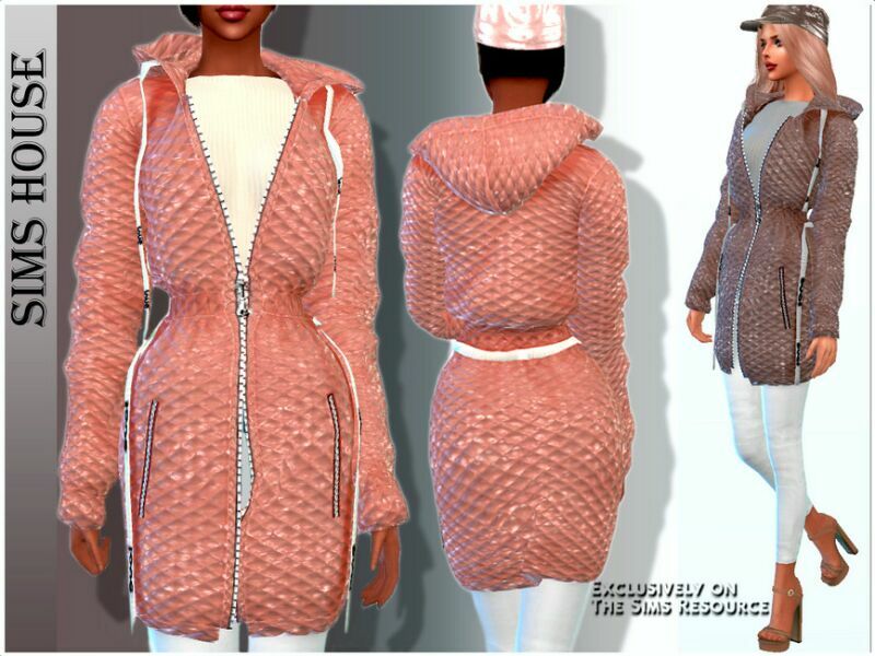 Women’S Hooded Jacket TOP Sims 4 CC