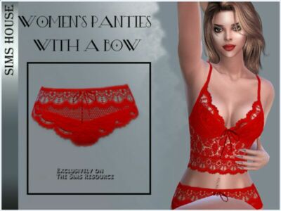 Women’S Panties With A BOW Sims 4 CC