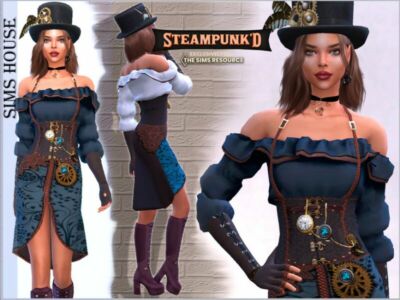 Womens Steampunk Outfit Sims 4 CC