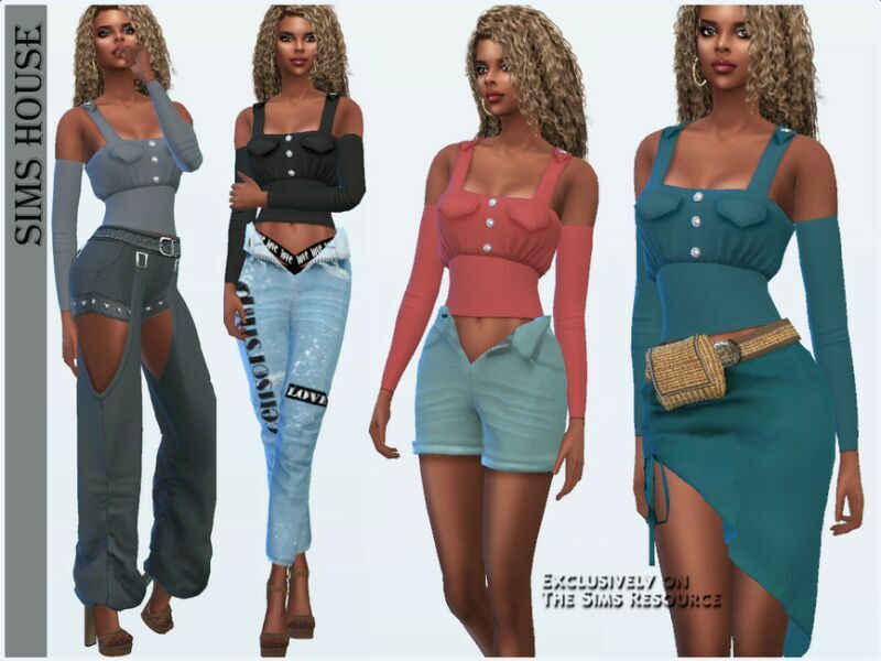 sims 4 cc womens top with detachable sleeves 2