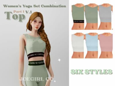 Women’s Yoga SET Combination V1 Part 1 By Joegirl Sims 4 CC