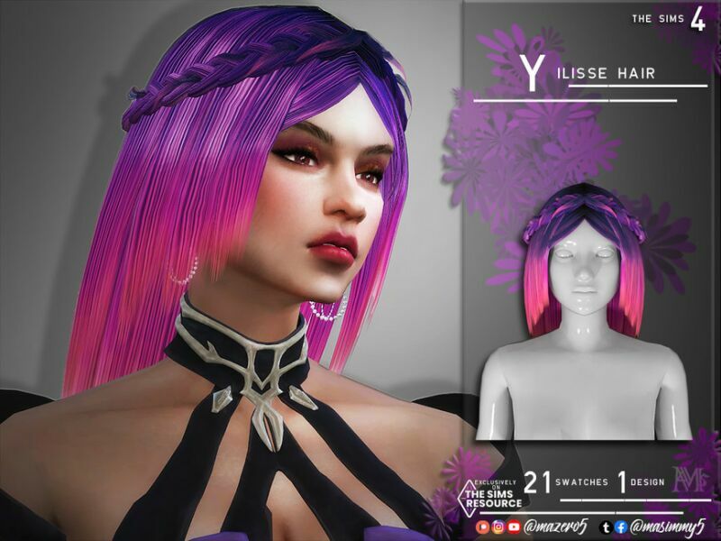 Yilisse Hair By Mazero5 Sims 4 CC