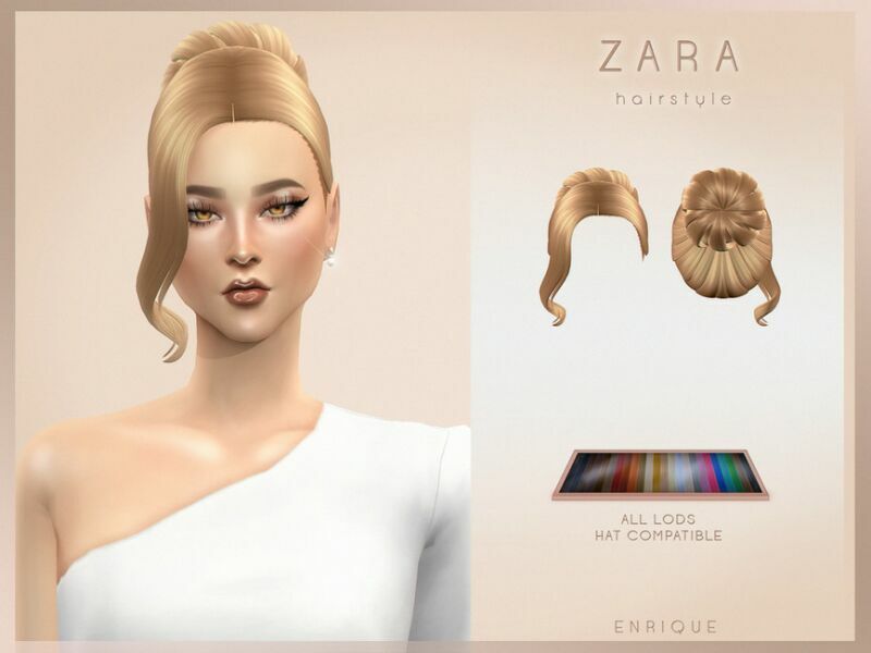 Zara Hairstyle By Enriques4 Sims 4 CC