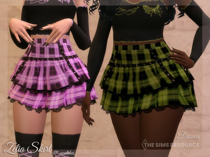 Zelia Skirt By Dissia Sims 4 CC