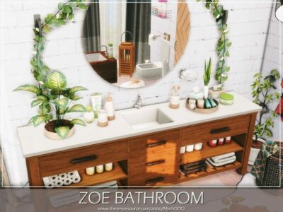 ZOE Bathroom By Mychqqq Sims 4 CC