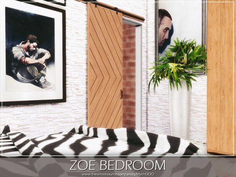 sims 4 cc zoe bedroom by mychqqq 5