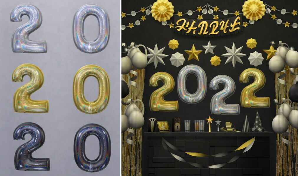 sims 4 cc 2022 glitter foil balloons by yandy 2