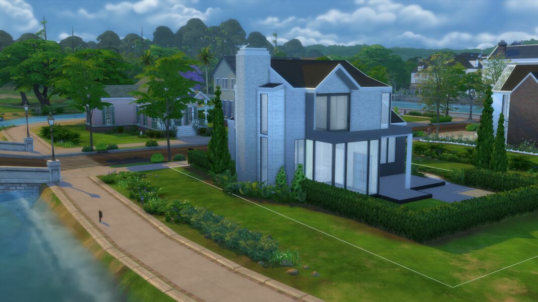 sims 4 cc 24 oak ave home shell 3