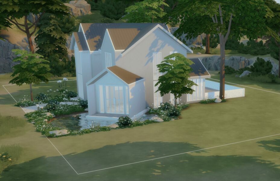 sims 4 cc 66 lavender lane home shell 2