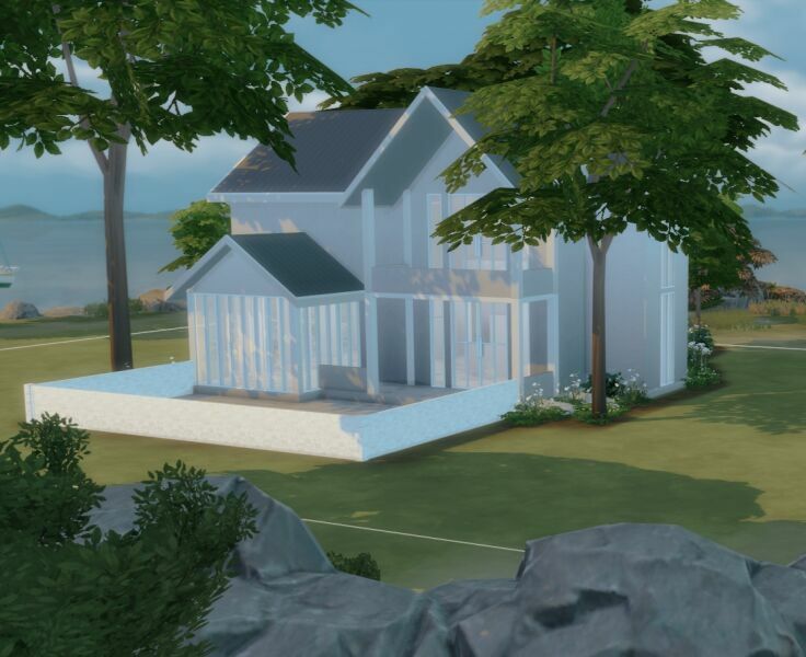 sims 4 cc 66 lavender lane home shell 3