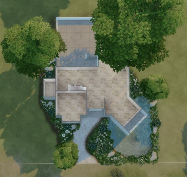 sims 4 cc 66 lavender lane home shell 4