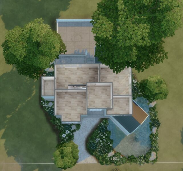 sims 4 cc 66 lavender lane home shell 5