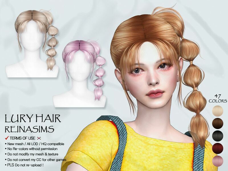 “ / 72 Lury Hair” Sims 4 CC