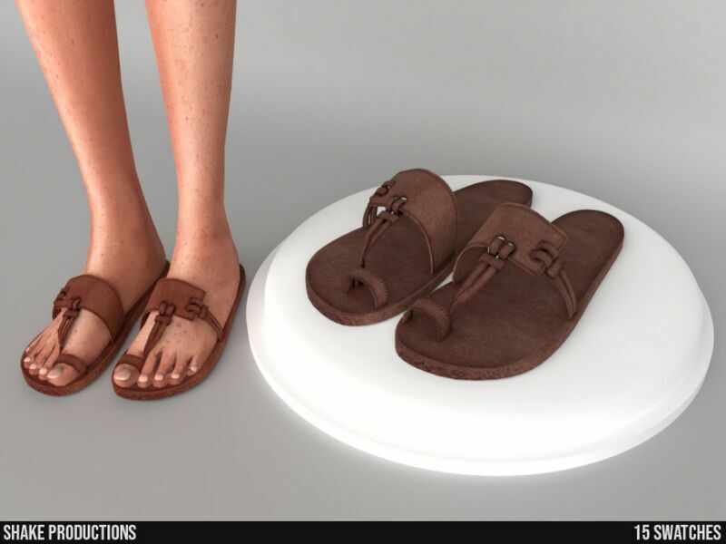 952 – Leather Sandals (Female) By Shakeproductions Sims 4 CC