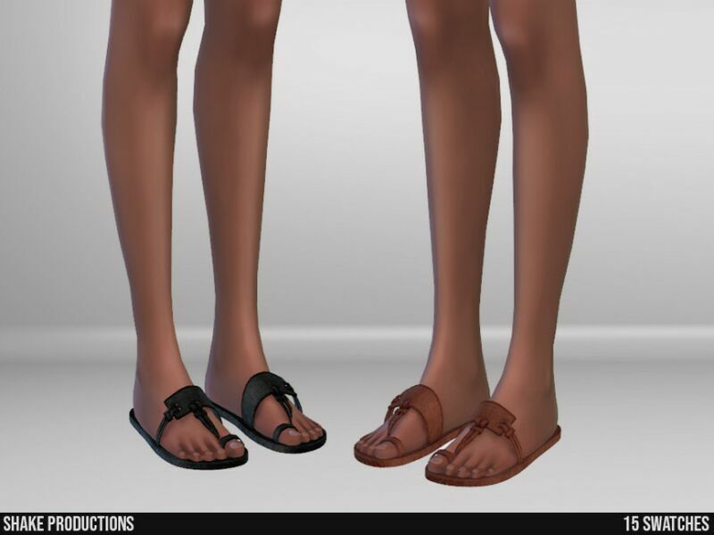 sims 4 cc 952 leather sandals female by shakeproductions 2