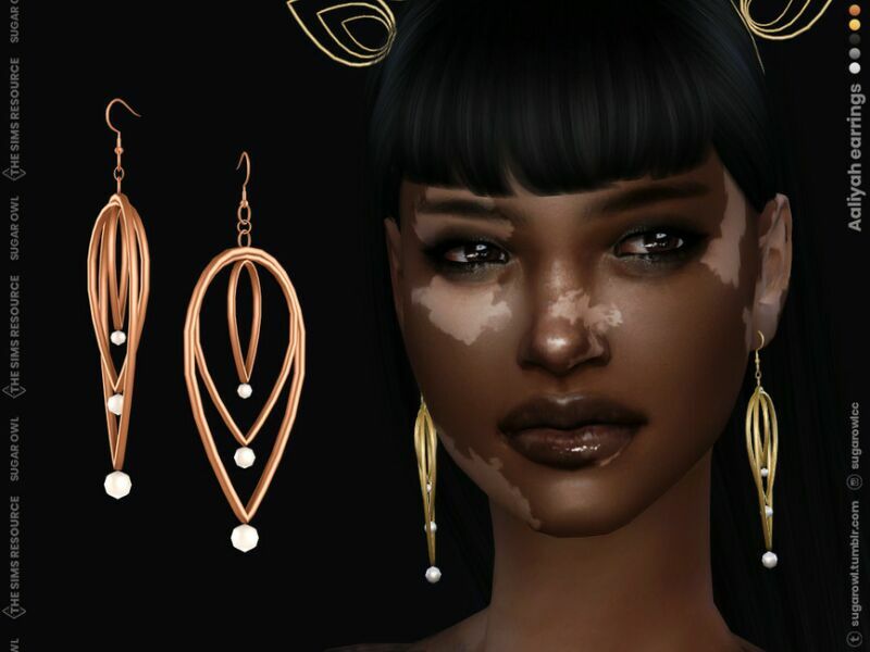 Aaliyah Earrings Sims 4 CC