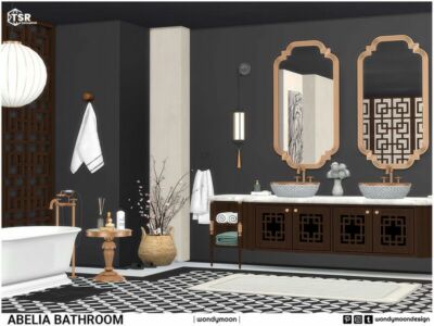 Abelia Bathroom By Wondymoon Sims 4 CC