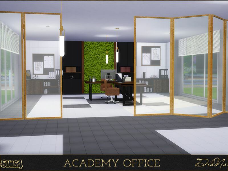 sims 4 cc academy office by dianasims 2