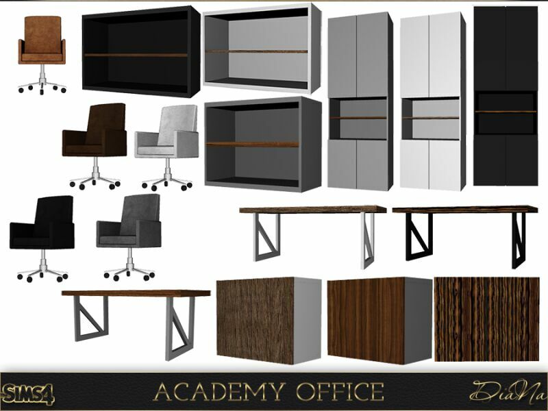 sims 4 cc academy office by dianasims 3