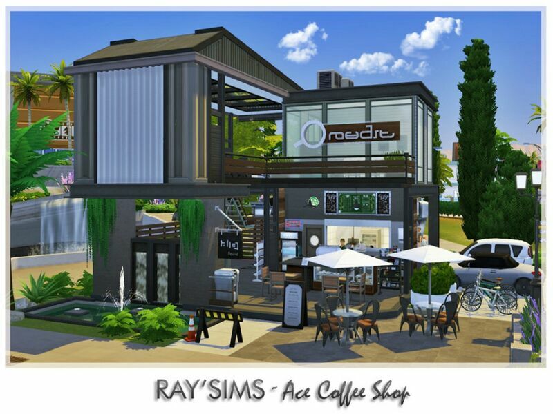 ACE Coffee Shop (Cafe) Sims 4 CC