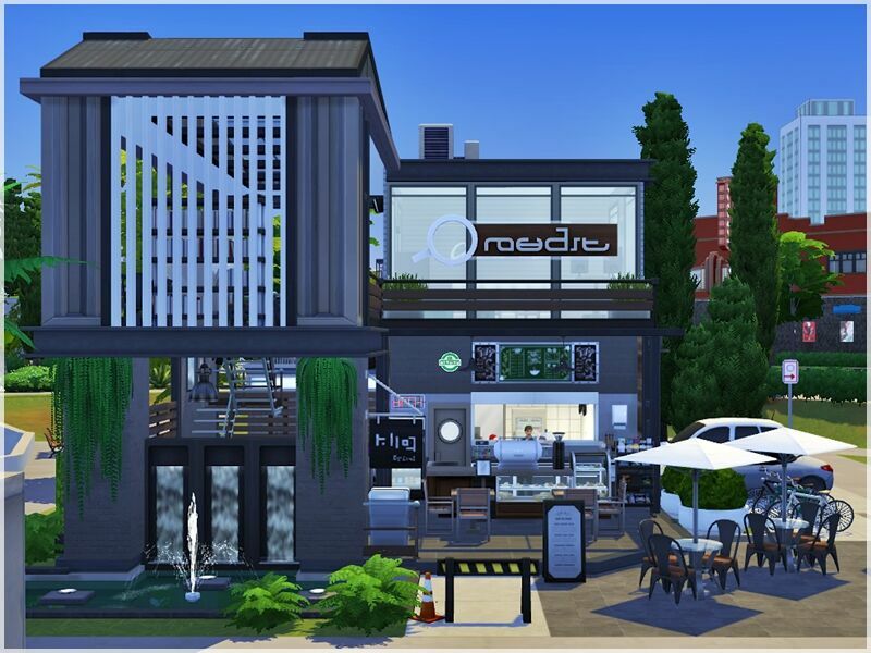 sims 4 cc ace coffee shop cafe 2