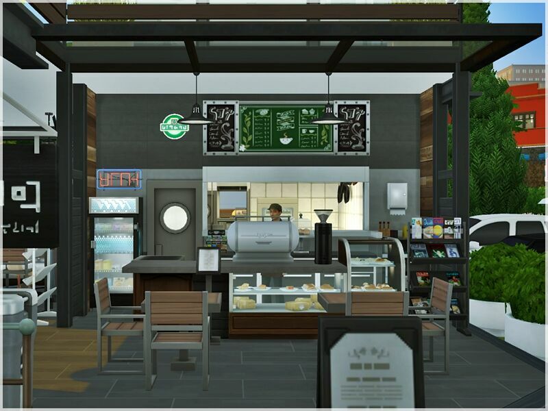 sims 4 cc ace coffee shop cafe 3