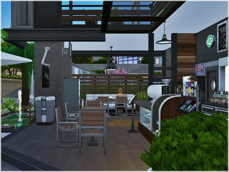 sims 4 cc ace coffee shop cafe 5