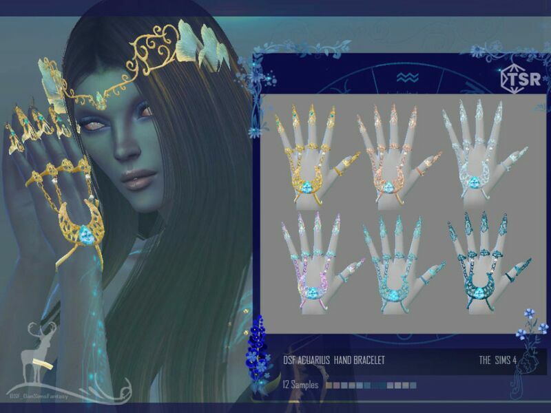 Acuarius Hand Bracelet By Dansimsfantasy Sims 4 CC