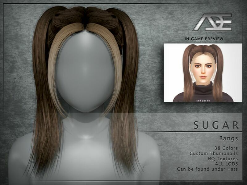 ADE – Sugar (Bangs) Sims 4 CC