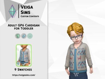 Adult GP6 Cardigan For Toddler Sims 4 CC