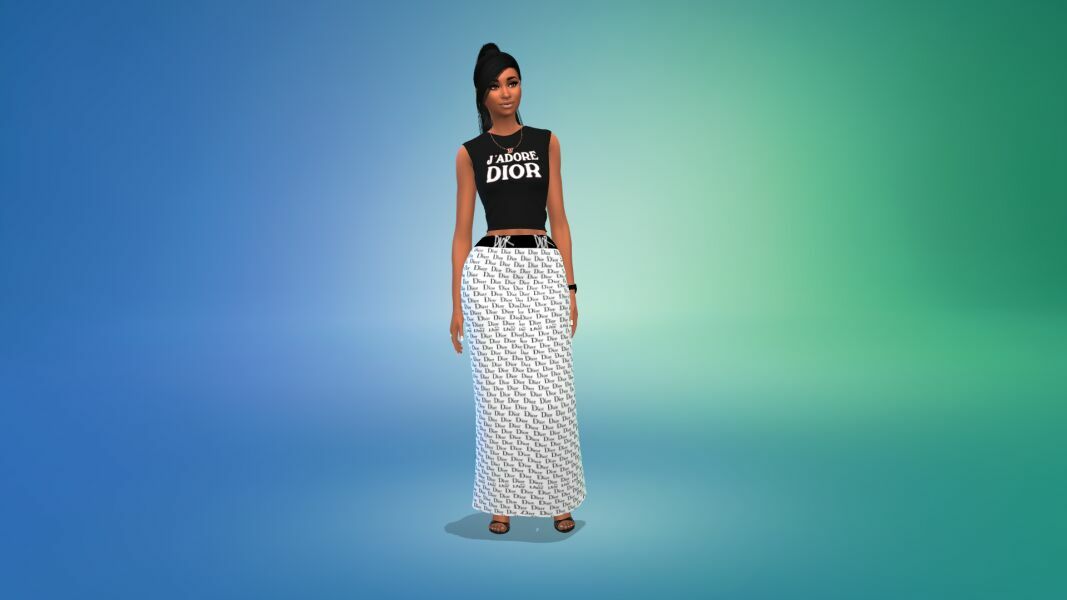 sims 4 cc af dior hq top long skirt set patrons version download by vtk by vtk 2