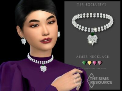 Aimee Choker By Glitterberryfly Sims 4 CC