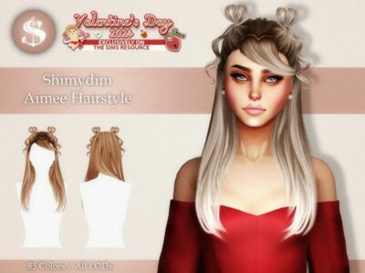 Aimee Hairstyle Sims 4 CC