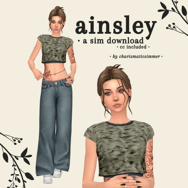 Ainsley [SIM Download, CC Included] By Charismaticsimmer Sims 4 CC