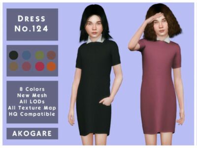 Akogare Dress NO.124 By _Akogare_ Sims 4 CC