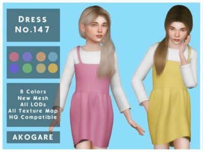 Akogare Dress NO.147 By _Akogare_ Sims 4 CC