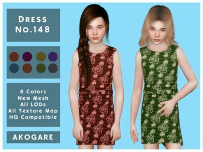 Akogare Dress NO.148 By _Akogare_ Sims 4 CC