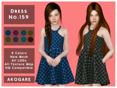 Akogare Dress NO.159 By _Akogare_ Sims 4 CC