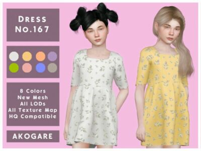 Akogare Dress NO.167 By _Akogare_ Sims 4 CC