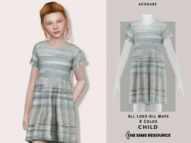 Akogare Dress NO.187 By _Akogare_ Sims 4 CC