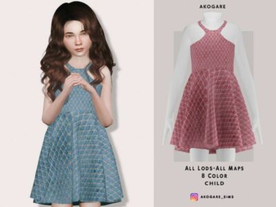 Akogare Dress NO.194 By _Akogare_ Sims 4 CC