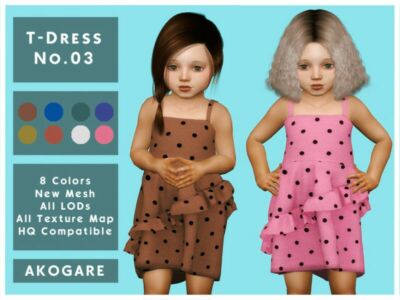 Akogare T-Dress NO.03 By _Akogare_ Sims 4 CC