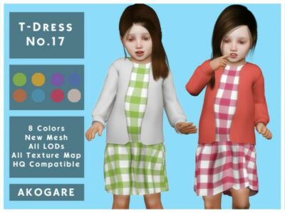 Akogare T-Dress NO.17 By _Akogare_ Sims 4 CC